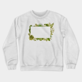 watercolor foliage frame Crewneck Sweatshirt